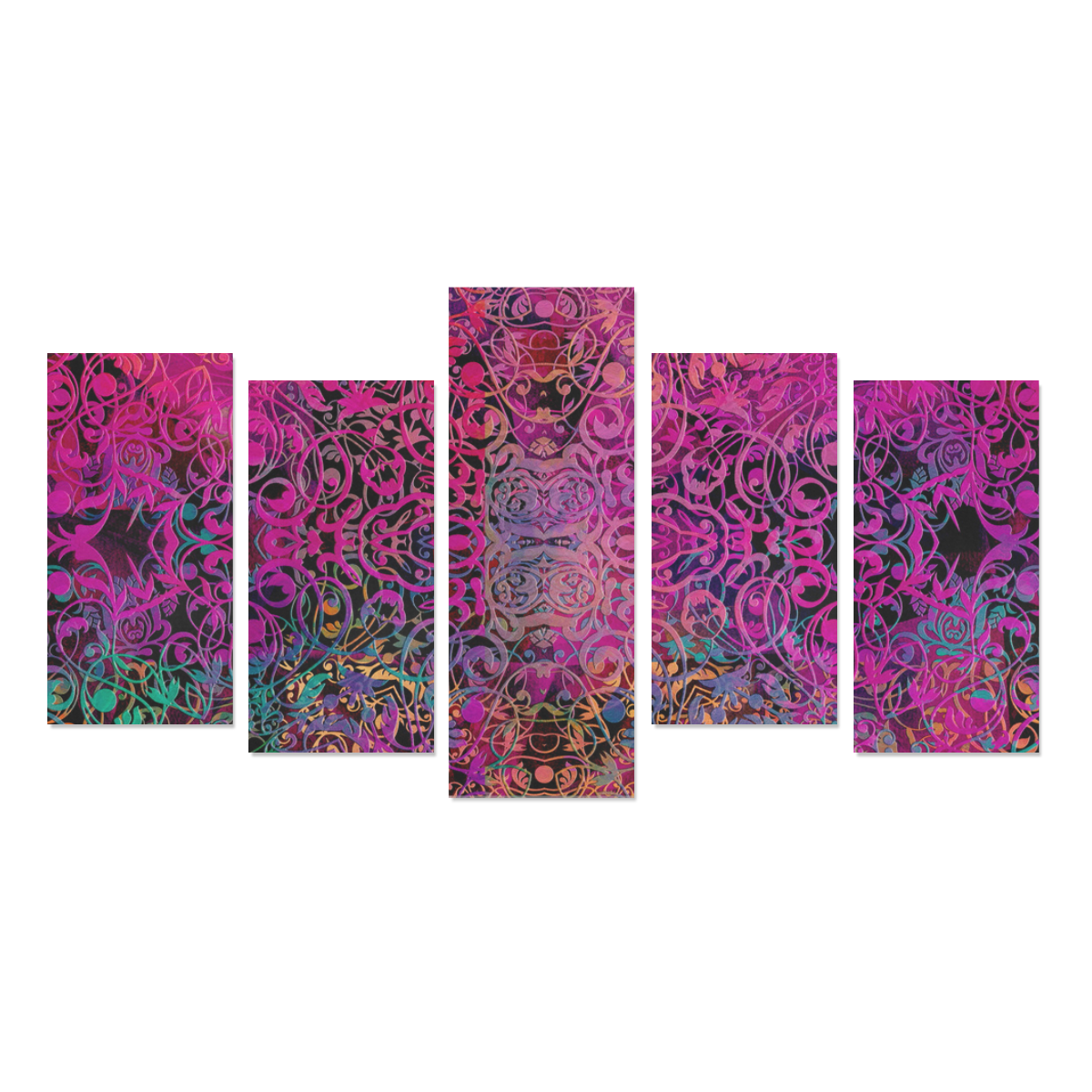 mandala magic art Canvas Print Sets E (No Frame)