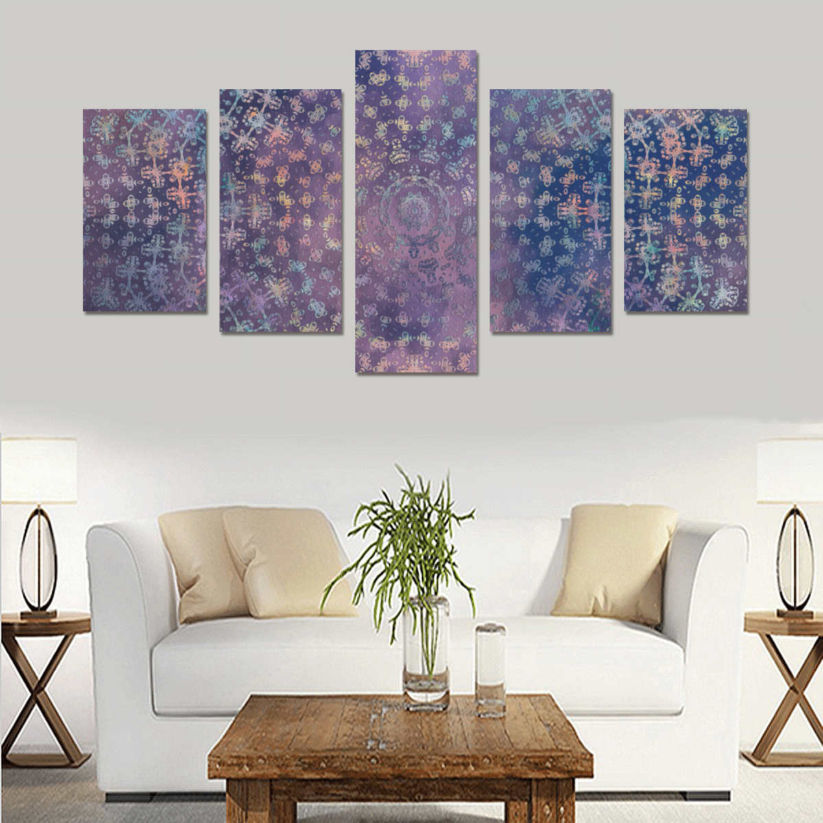 mandala magic art Canvas Print Sets C (No Frame)