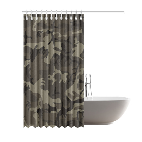Camo Grey Shower Curtain 69"x84"
