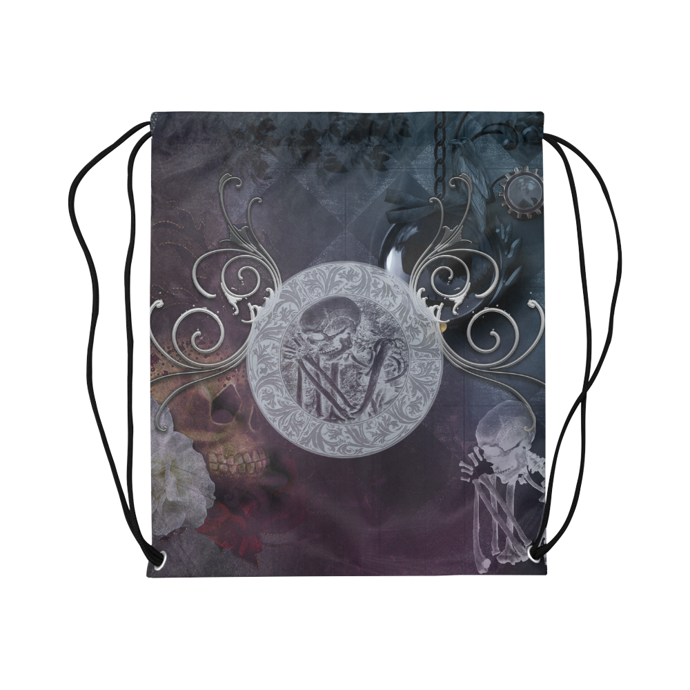 Amazing skeleton Large Drawstring Bag Model 1604 (Twin Sides)  16.5"(W) * 19.3"(H)