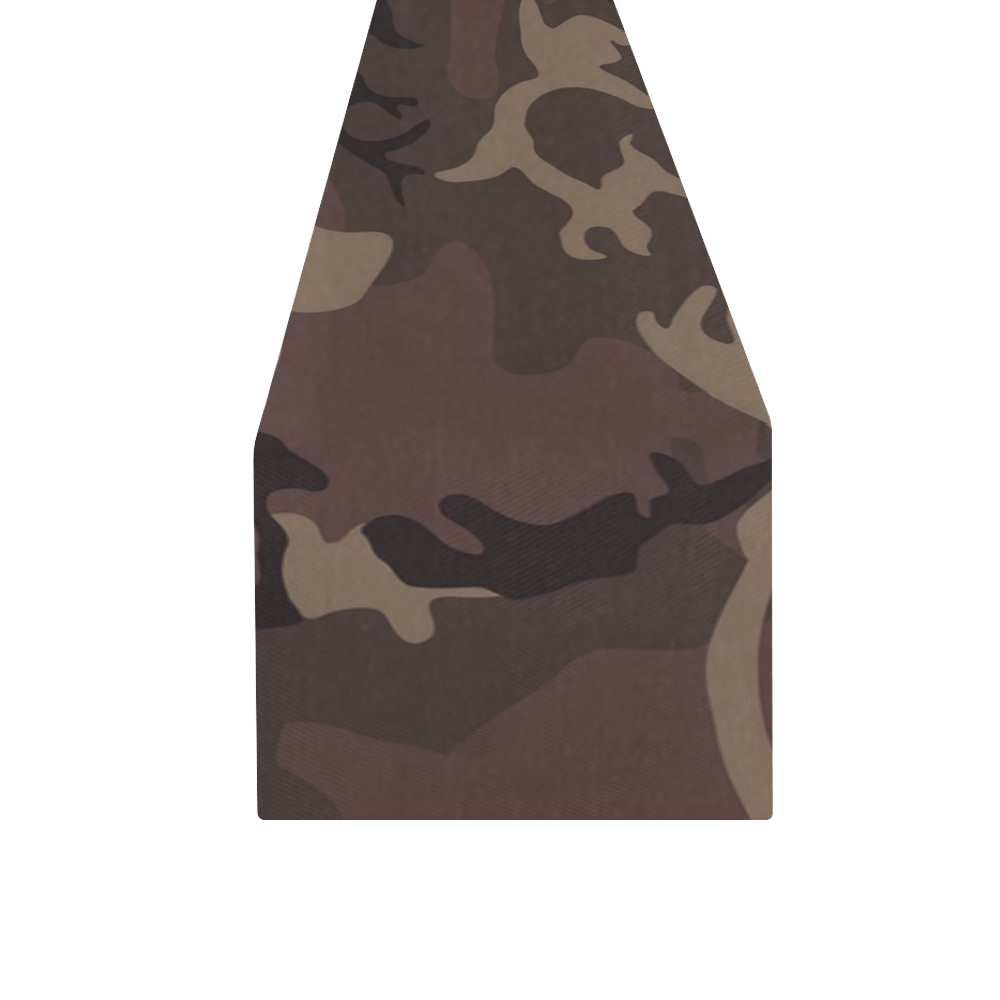 Camo Red Brown Table Runner 16x72 inch