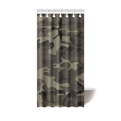 Camo Grey Shower Curtain 36"x72"