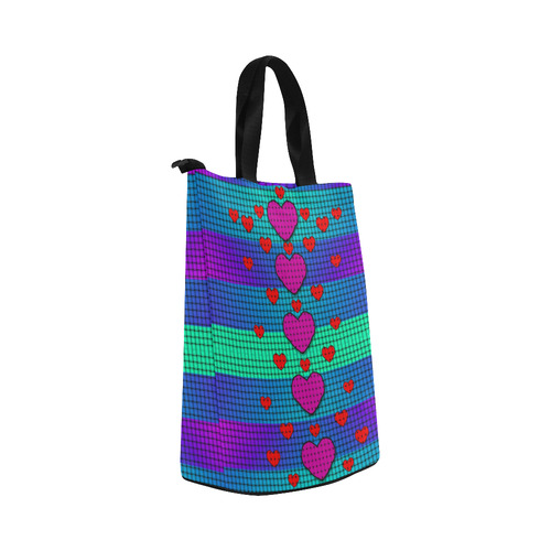 hearts and rainbows Nylon Lunch Tote Bag (Model 1670)