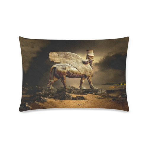 Lamassu Pillow Case Custom Zippered Pillow Case 16"x24"(Twin Sides)