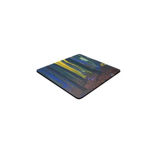 Stay Wild Yellow Moon Square Coaster