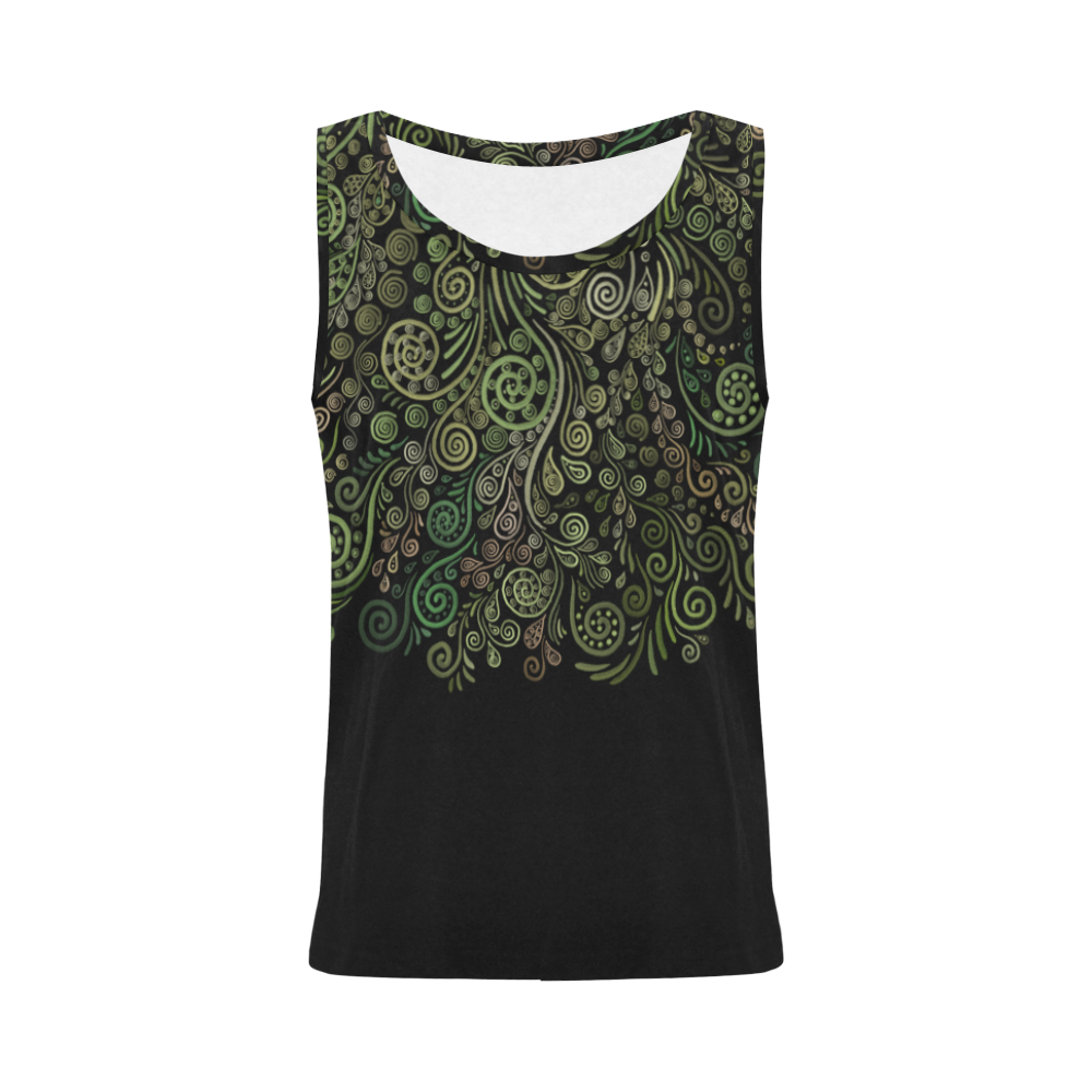 3D Psychedelic Ornaments Fantasy Tree All Over Print Tank Top for Women (Model T43)