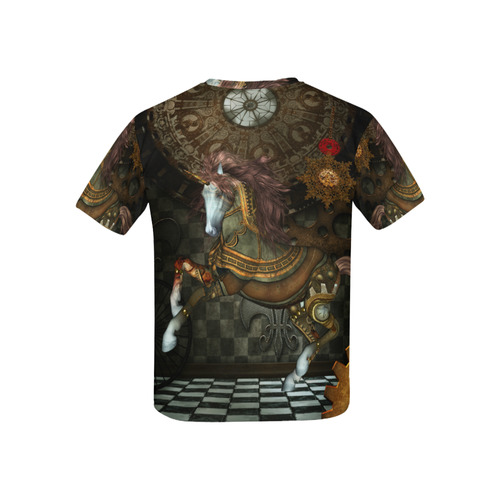 Steampunk, wonderful steampunk horse Kids' All Over Print T-shirt (USA Size) (Model T40)