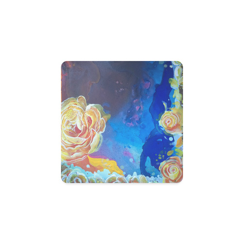 Mad Lucy's Golden Roses Square Coaster