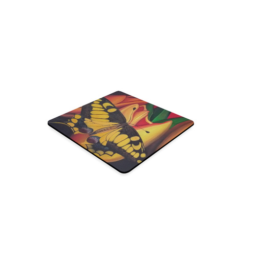 BUTTERFLY IN THE TULIPS Square Coaster