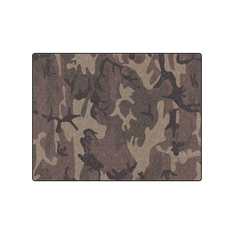 Camo Red Brown Blanket 50"x60"