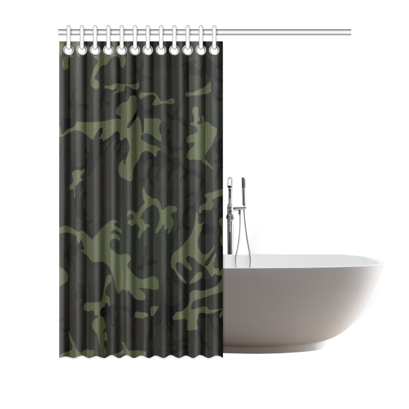Camo Green Shower Curtain 66"x72"