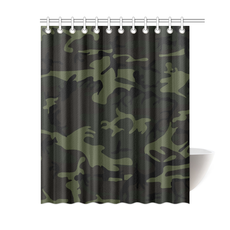 Camo Green Shower Curtain 60"x72"