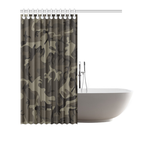 Camo Grey Shower Curtain 66"x72"