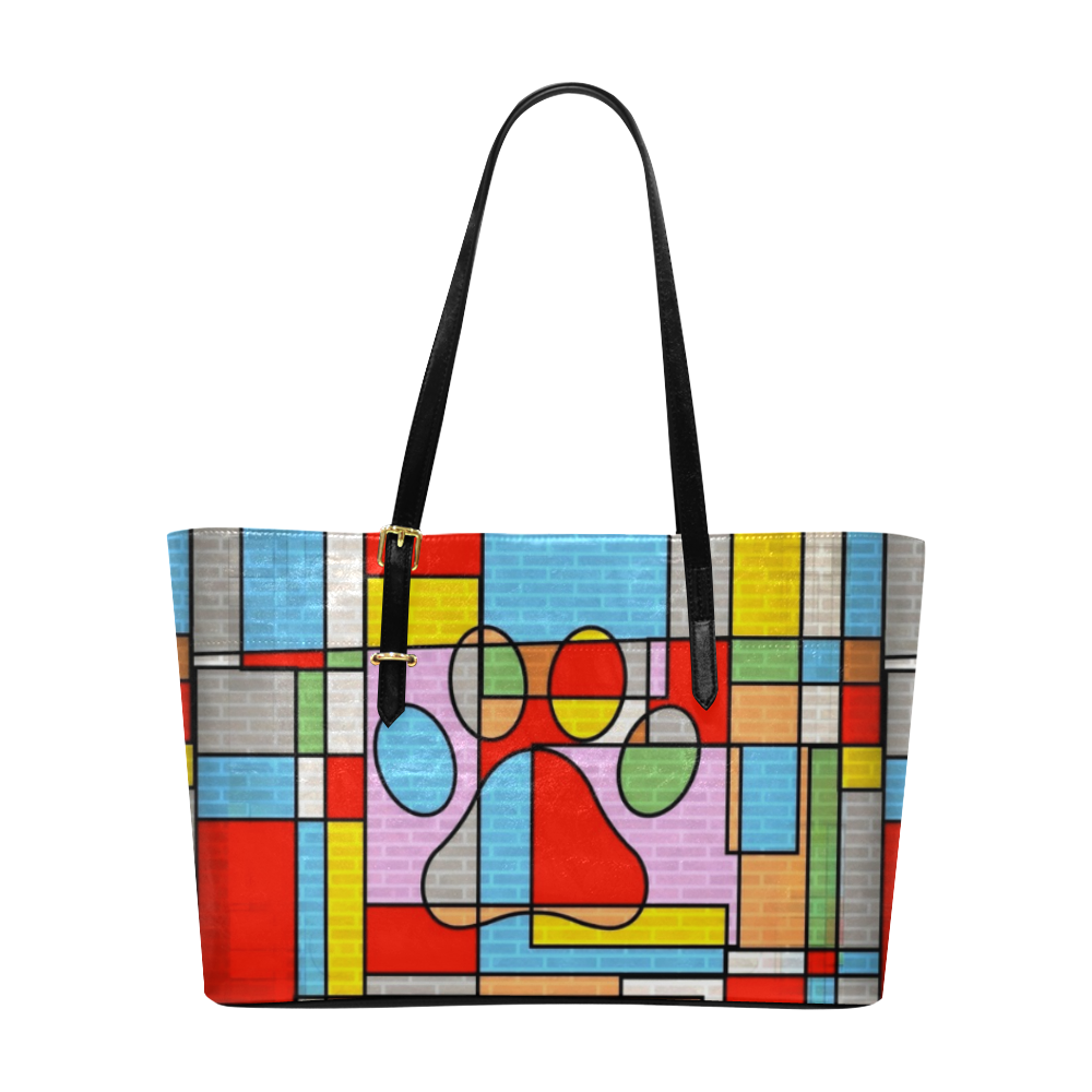 Paws Pattern by Popart Lover Euramerican Tote Bag/Large (Model 1656)