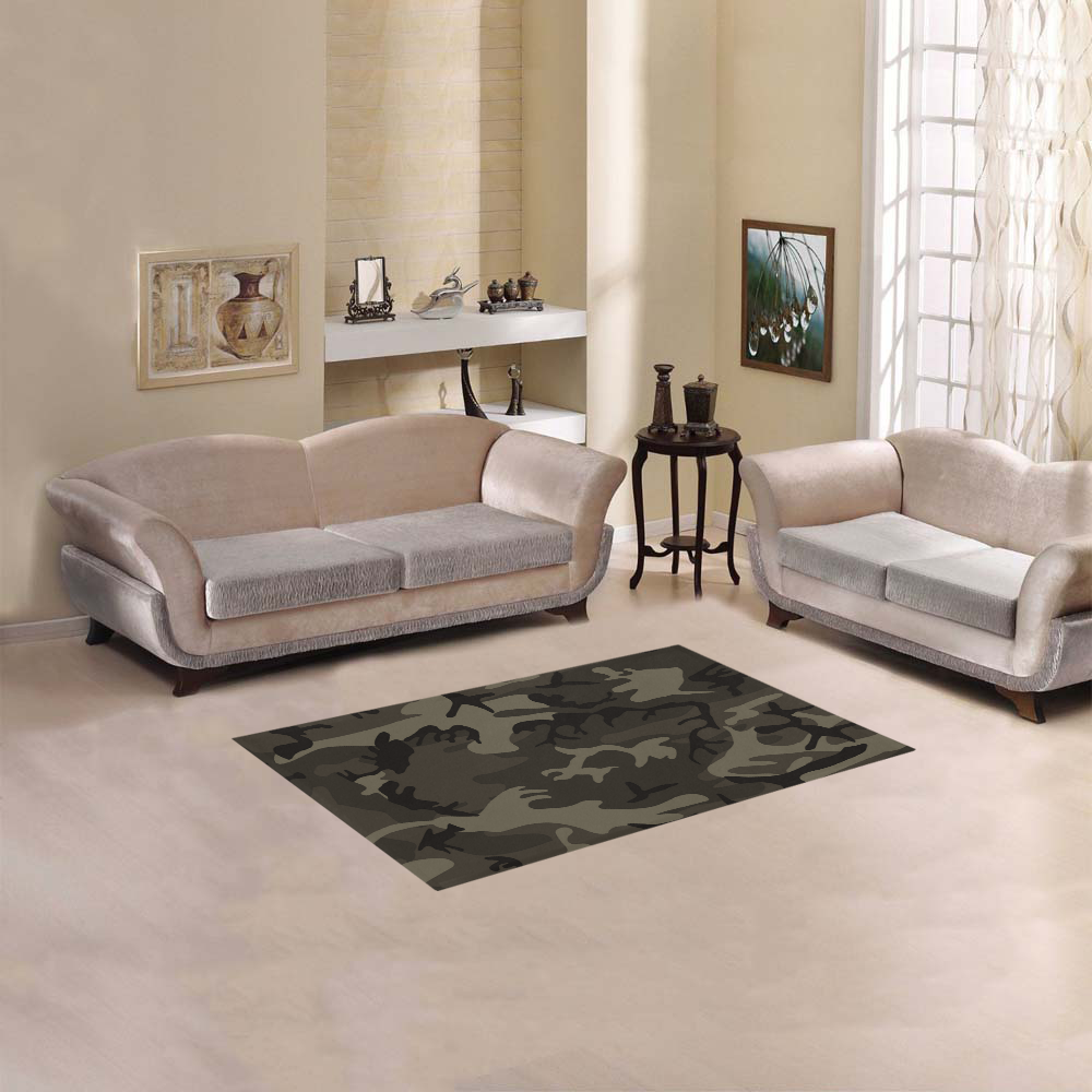 Camo Grey Area Rug 2'7"x 1'8‘’