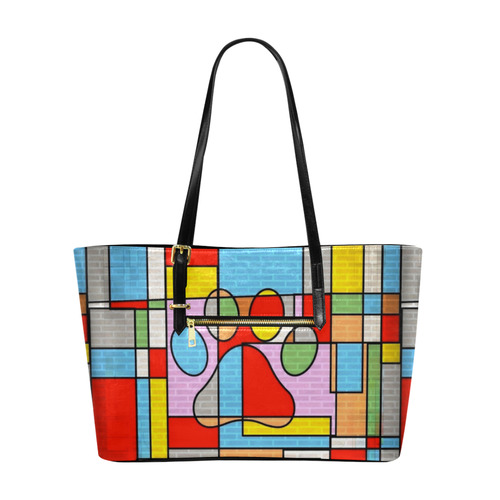 Paws Pattern by Popart Lover Euramerican Tote Bag/Large (Model 1656)
