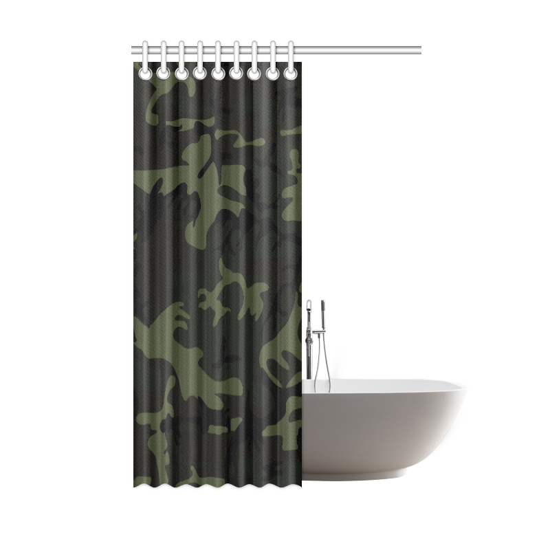 Camo Green Shower Curtain 48"x72"