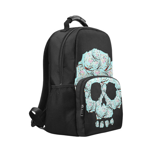 skull light blue Unisex Laptop Backpack (Model 1663)