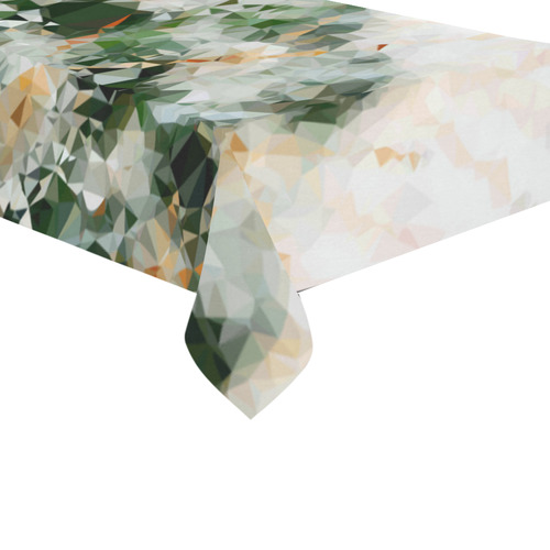 Cactus Low Poly Geometric Triangle Art Cotton Linen Tablecloth 60"x120"