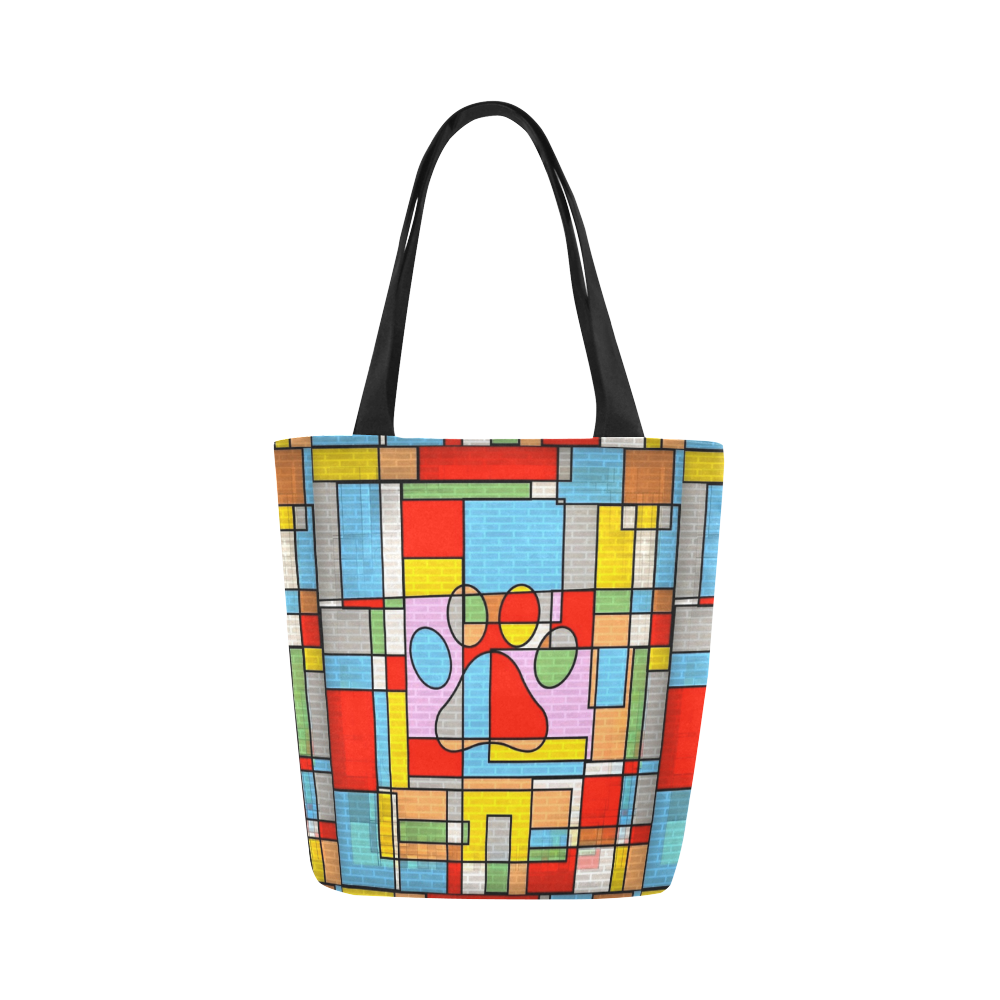 Paws Pattern by Popart Lover Canvas Tote Bag (Model 1657)
