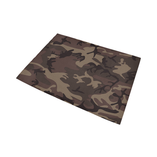 Camo Red Brown Area Rug7'x5'