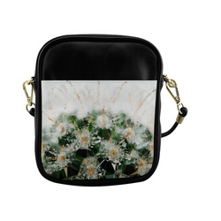 Cactus Low Poly Geometric Triangle Art Sling Bag (Model 1627)