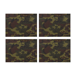 Camo Green Brown Placemat 14’’ x 19’’ (Set of 4)