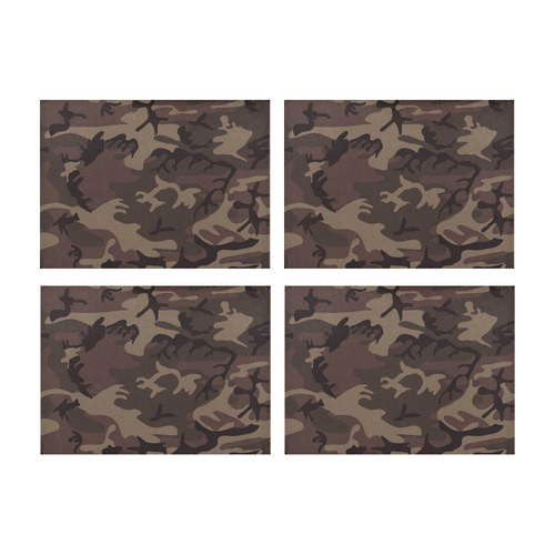 Camo Red Brown Placemat 14’’ x 19’’ (Set of 4)