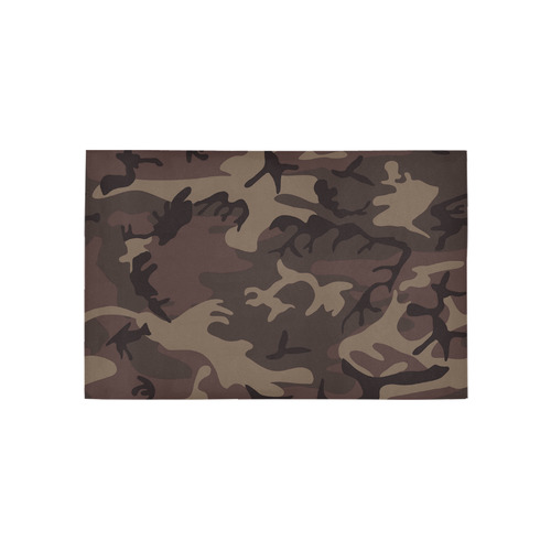 Camo Red Brown Area Rug 5'x3'3''