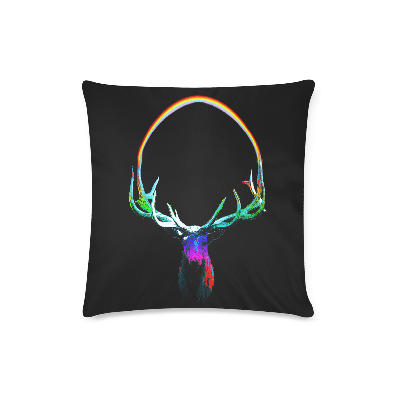 rainbow elk Custom Zippered Pillow Case 16"x16"(Twin Sides)