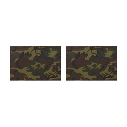 Camo Green Brown Placemat 12’’ x 18’’ (Set of 2)