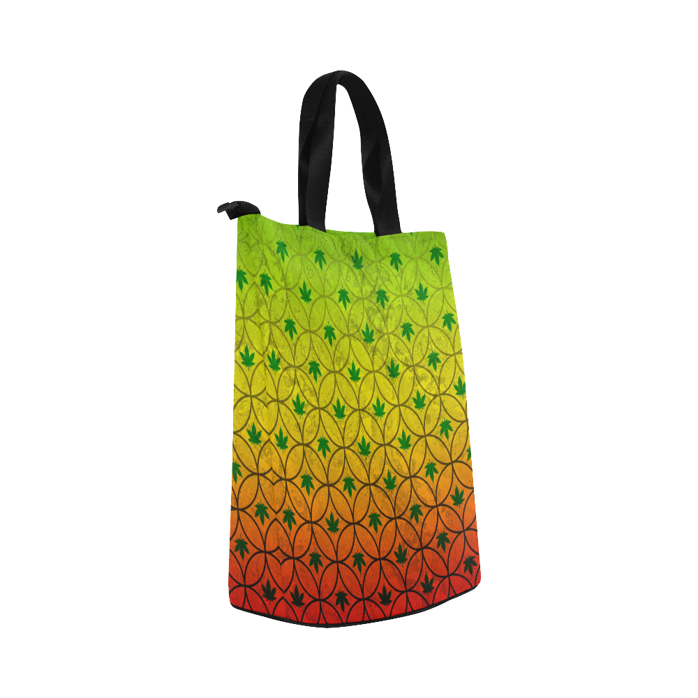 Marijuana Diamond Rastafari Pattern Nylon Lunch Tote Bag (Model 1670)