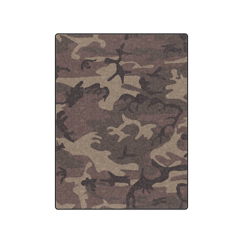 Camo Red Brown Blanket 50"x60"