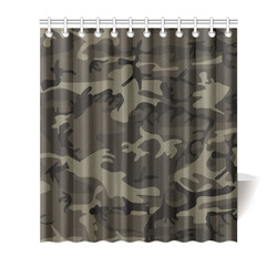 Camo Grey Shower Curtain 66"x72"