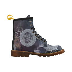 Amazing skeleton High Grade PU Leather Martin Boots For Women Model 402H
