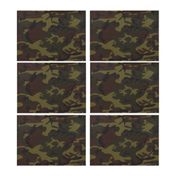 Camo Green Brown Placemat 14’’ x 19’’ (Set of 6)