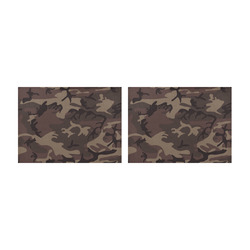 Camo Red Brown Placemat 14’’ x 19’’ (Set of 2)