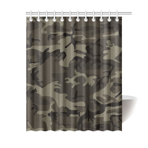 Camo Grey Shower Curtain 60"x72"