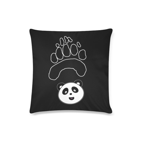 panda paw face Custom Zippered Pillow Case 16"x16"(Twin Sides)