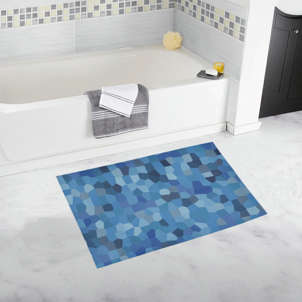 Crystalized Blue Pattern by Gingezel Bath Rug 20''x 32''