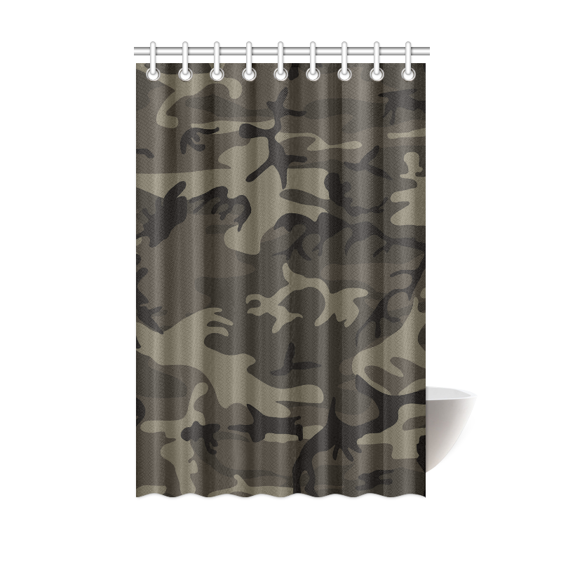 Camo Grey Shower Curtain 48"x72"