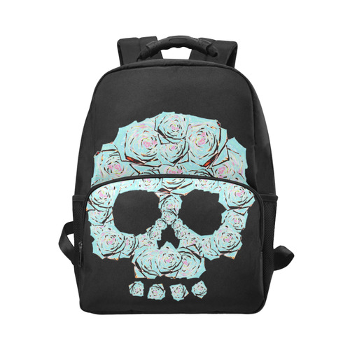 skull light blue Unisex Laptop Backpack (Model 1663)