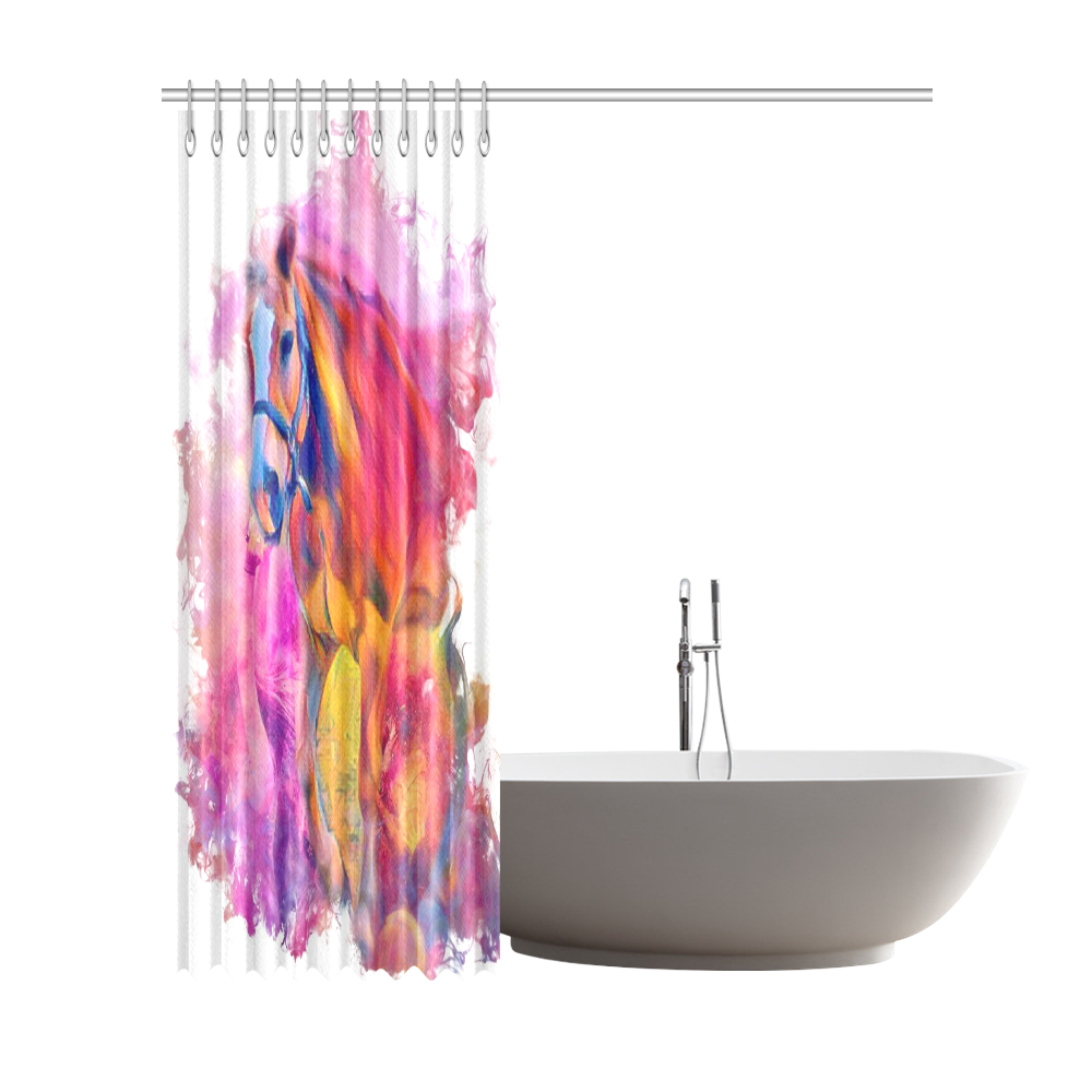 Painterly Animal - Horse by JamColors Shower Curtain 72"x84"