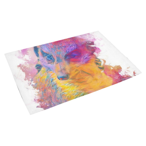 Painterly Animal - Meerkat by JamColors Azalea Doormat 30" x 18" (Sponge Material)