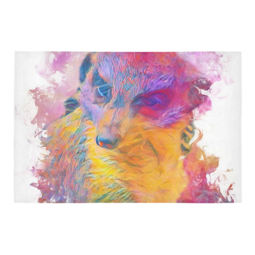 Painterly Animal - Meerkat by JamColors Azalea Doormat 24" x 16" (Sponge Material)
