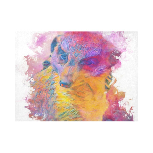 Painterly Animal - Meerkat by JamColors Placemat 14’’ x 19’’ (Set of 4)