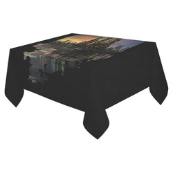 City Lights Cotton Linen Tablecloth 52"x 70"