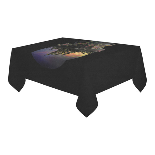 City Lights Cotton Linen Tablecloth 60" x 90"