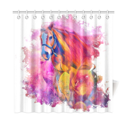 Painterly Animal - Horse by JamColors Shower Curtain 72"x72"