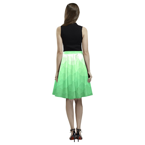 Olive Melete Pleated Midi Skirt (Model D15)